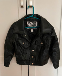 Veste moto enfants en faux cuire—Child faux leather moto jacket