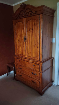 Solid wood armoire 