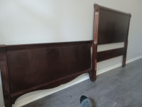 Solid twin single bed