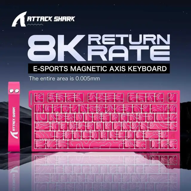 ATTACK SHARK 82HE HALL EFFECT GAMING KEYBOARD MAGNETIC in Mice, Keyboards & Webcams in Mississauga / Peel Region - Image 4