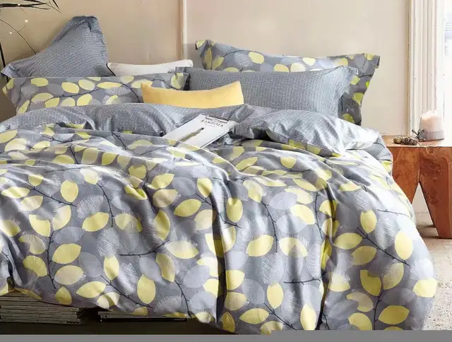 Stith 100% Cotton Duvet Cover Set Double/Queen in Bedding in Hamilton - Image 3