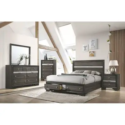 Lit queen 60'' (bois) Mirabel, View more