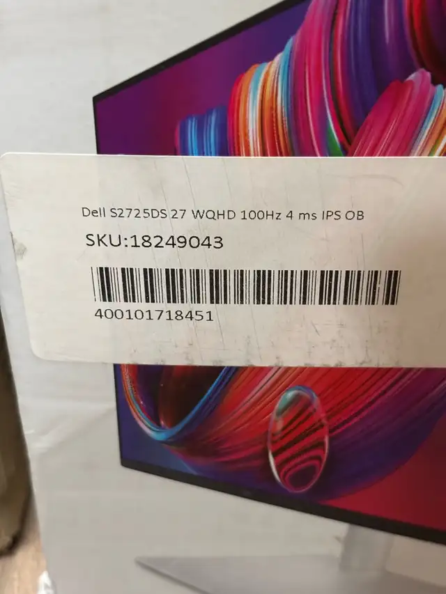 Dell 27" WQHD 100Hz 4ms IPS LED Monitor (S2725DS) - Silver in Monitors in Cambridge - Image 10