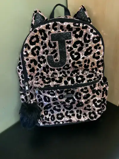NEW Justice Cat Ear Sequin Backpack Kids School Travel, View more