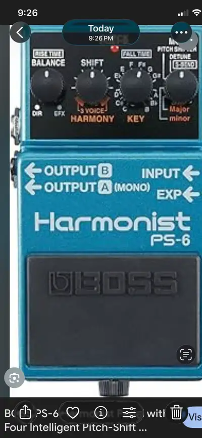 BOSS PS-6 Guitar Harmonist, View more