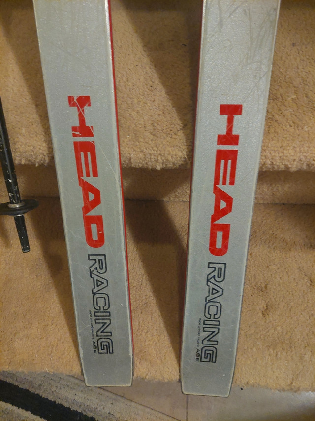 203cm Head downhill Skis, $35, poles are sold in Ski in Calgary - Image 2