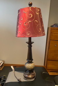 Antique lamp and lampshade