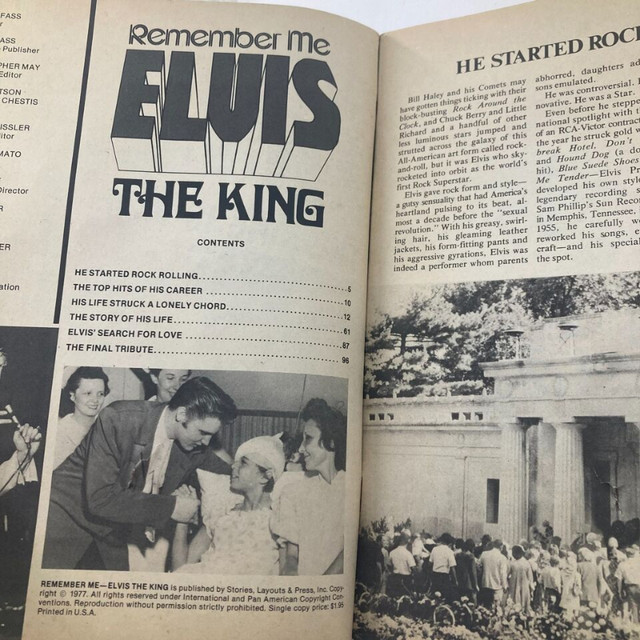 ELVIS REMEMBER THE KING LIFE TRIBUTE MAGAZINE 1977 COLLECTOR in Arts & Collectibles in Chatham-Kent - Image 3
