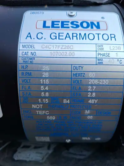 Leeson  AC Parallel Gear Motor, View more