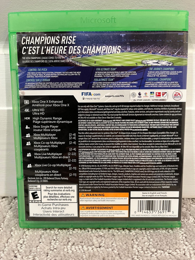 XBOX One FIFA19 in XBOX One in Kawartha Lakes - Image 2