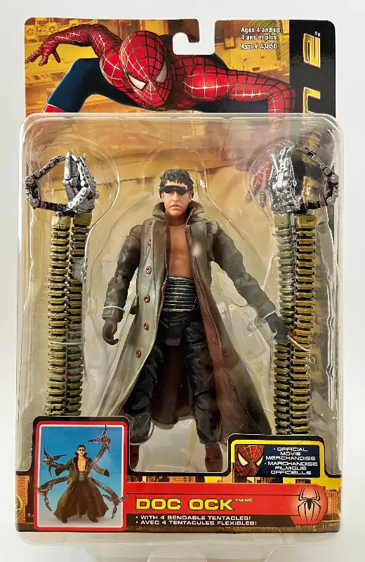 Spider-Man 2 Movie DOC OCK 6" w/ 4 Bendable Tentacles NEW ToyBiz