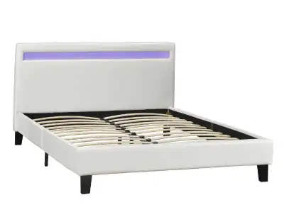 Elevate your bedroom with this stylish and modern Brass Sex Inc. Queen Bed Frame, featuring a sleek...