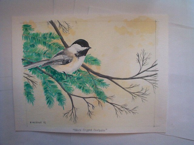 Black-Capped Chickadee ORIGINAL ART - various sizes in Arts & Collectibles in Winnipeg - Image 2