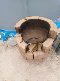 Brick built fire pit