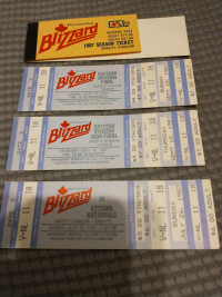 1987 Toronto Blizzard CSL unused game tickets (3)