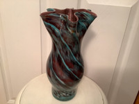Stunningly Beautiful Vtg Multicoloured Art Glass Vase