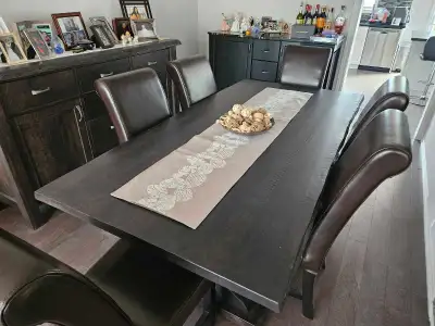 Solid Wood hand crafted Dinning table and chairs, View more