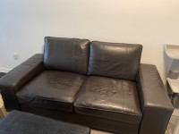 Ikea Kivik Leather with chaise (dark brown)