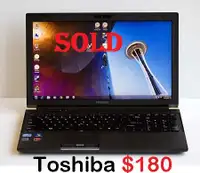 Toshiba Tecra R850, intel i7 processor @3.4 GHz turbo, 15" scree