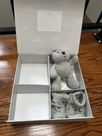 Brand new teddy bear and matching booties