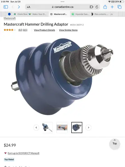 Mastercraft Hammer Drilling Adapter - “Brand New!”, View more