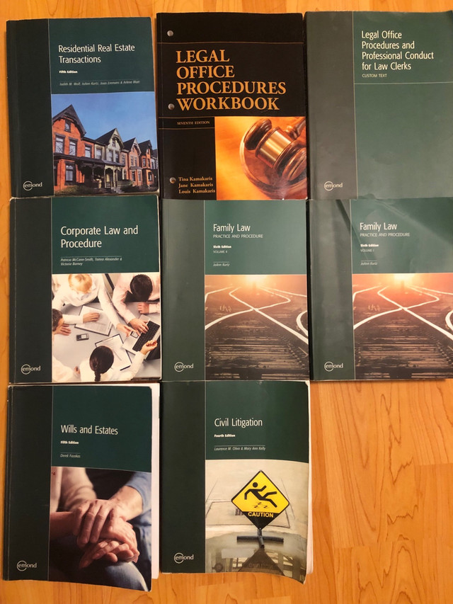 Law Clerk Textbook package of 8 in Textbooks in Markham / York Region