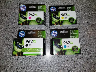 HP 962XL Black Cyan/Magenta/Yellow ink cartridges (sealed), View more