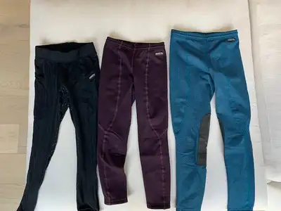 3 pairs of girls Kerrit horse riding pants, all are clean and in great condition. Sizes are XS, M an...