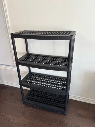 Adjustable Shelving Unit offers simple, tool-free assembly to expand your household storage space. -...