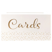 Used White card holder box