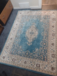 Ornate blue rug