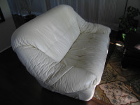Free Leather Loveseat and Chair Set