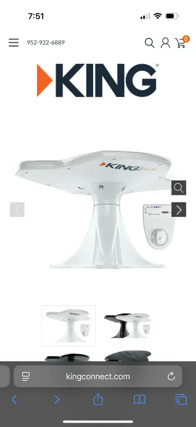 King Jack antenna, new, white, directional over the air antenna with built in signal meter, $125,inf...