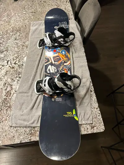Lib Tech snowboard and bindings, View more