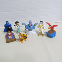 ALADDIN LOT 7 FIGURINES ALADIN JASMINE ABU GENIE DISNEY