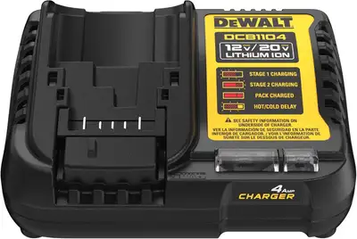 DEWALT 12V MAX/20V MAX Lithium Ion Battery Charger, 4 Amp, Waterproof (DCB1104) NEW IN THE BOX