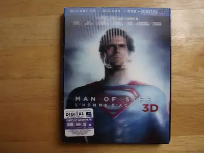 "Man Of Steel" Blu-ray 3D + Blu-ray + DVD + Ultraviolet I have for sale "Man Of Steel" Blu-ray 3D +...