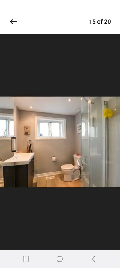 Large room for rent with big window.. Two room for one washroom shared with other 1 roommate. Family...