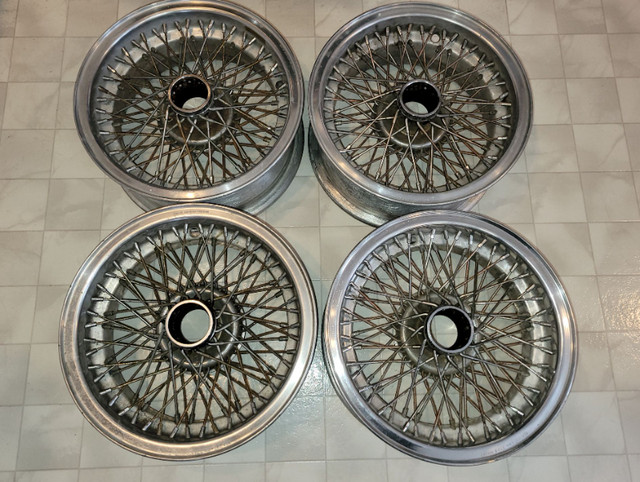 Borrani Wire Wheels - 15 X 6 - 72 Spoke Wheels + Spinners Lotus in Tires & Rims in Barrie - Image 2
