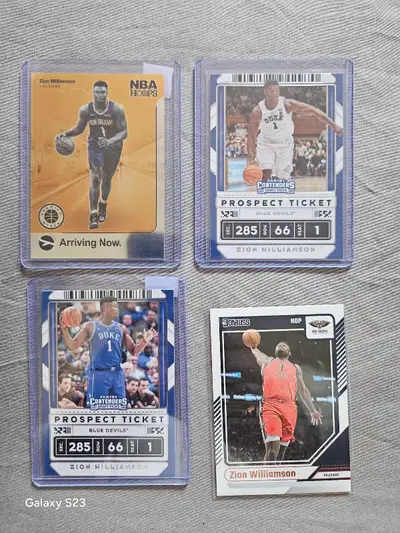 I'm offering a collection of Zion Williamson basketball cards, perfect for any sports collector! The...