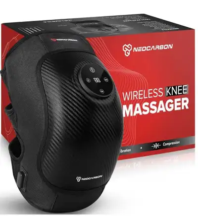 Neocarbon 3-in-1 Wireless Knee Massager - Heat & Compression NEW, View more
