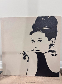 Audrey Hepburn canvas print from Ikea