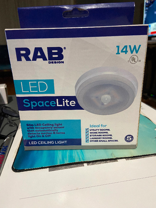RAB DESIGN Led Spacelite w/ Occupancy Sensor in Indoor Lighting & Fans in Mississauga / Peel Region