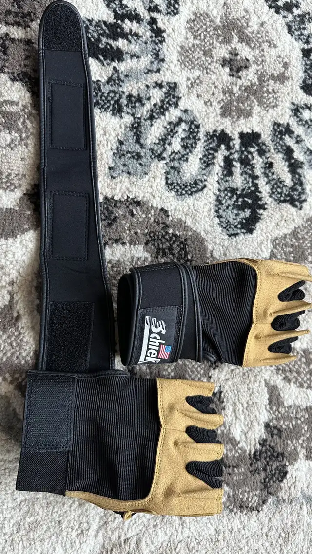 Schiek 540 Platinum Lifting Gloves w/ Wrist Wraps – Size (Large) in Exercise Equipment in Prince Albert - Image 5