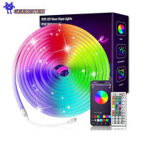 App Controlled Flexible LED Neon Rope Lights – 16.4 ft - In/out
