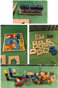 Brand new Wooden Puzzles & Wooden Matching Shapes &  Unfix Cubes