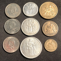 22 France Coins Mix Lot 1922-1979 