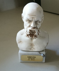 Vintage Ancient Greek Philosopher SOCRATES Sculpture Statue Bust