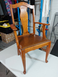 vintage victorian chesley co. dining chair---black tiger oak