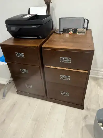 solid handmade desk drawers/filing cabinets , View more